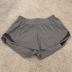 Gray Lululemon Hotty Hot Shorts 2.5